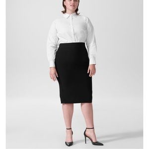 Universal Standard black pencil skirt